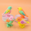 Pájaro colorido para arrastrar 12 x 5,5 x 9 cm Juguete de plástico para niños con patas móviles y color aleatorio 3