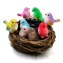 Pájaros decorativos con nido 1