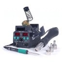 Pájecí stanice 2v1 s horkovzdušnou pistolí 775 W, hroty T12, LED displej, 220 V EU, černá, pro pájení a opravy SMD elektroniky 1