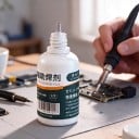 Pájecie tavidlo 50 ml Nevyplachovací Fľaštička 9,5 x 3,5 cm Ihlový aplikátor Biela Na pájenie dosiek plošných spojov a batérií 6