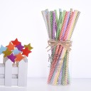 Pajitas de papel con estampado 25 uds. 11