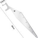 Pákový nástroj na otevírání dveří a práci se zámkem 20 cm pružinová ocel s měřítkem pro servis a opravy zámků 3