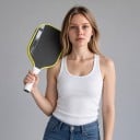 Pala de pickleball de fibra de carbono con marco cinético 40,6 x 20,3 cm Grosor 16 mm Amortiguación de impactos Para entrenamiento y partidos 5
