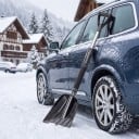 Pala telescopica per neve 71 a 86 cm Pieghevole in 3 pezzi Asta in alluminio Manico in schiuma Manico a D Larghezza 21,5 cm Per auto 2