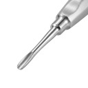 Palanca de extracción dental (elevador) con punta recta de 4 mm de acero inoxidable, plateada, instrumento quirúrgico para extracción de dientes en odontología 3