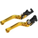 Palancas de freno y embrague de aluminio CNC para motocicleta de 22 mm manillares Diseño universal en varios colores Palancas de aluminio resistentes para modificaciones 8