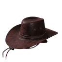 Pălărie de cowboy 56–58 cm Piele artificială Borcănaș lat Cordon decorativ și șnur sub bărbie Accesoriu western stilat pentru petreceri și carnaval 2