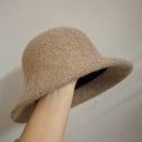 Pălărie de lână călduroasă pentru femei, Mărime universală, Lână, poliester, Pălărie de iarnă călduroasă, Accesoriu elegant pentru toamnă 5