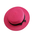 Pălărie de paie de vară pentru femei cu fundă 56-58cm protecție solară casual plajă pălărie de soare pentru femei accesoriu de vară pentru adulți 9