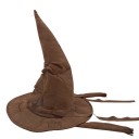 Pălărie de vrăjitor din piele 43x33x37,5 cm pălărie de cosplay din film pălărie de sortare Halloween accesorii de costum recuzită pentru bărbați și femei 3