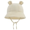 Pălărie din bumbac pentru copii cu urechi și șnur de legare Circumferința capului 35–39 cm Vârful 27 cm Adâncimea 11 cm Pălărie 8