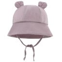 Pălărie din bumbac pentru copii cu urechi și șnur de legare Circumferința capului 35–39 cm Vârful 27 cm Adâncimea 11 cm Pălărie 7