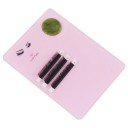 Paleta de acrílico jade para pestañas 12 x 9 x 0,6 cm Soporte para extensión de pestañas Base cosmética para pegamento Herramienta 1