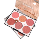 Paleta de coloretes en polvo de seis colores Resistente al agua con diseño de donas americanas Pigmento apilable 7