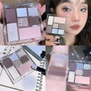 Paleta de sombras de olhos cintilantes 7 cores Sombras de olhos cintilantes Sombras de olhos mate Sombras ultra pigmentadas Longa duração À prova 3