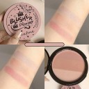 Palete com três tons de blush Palete com três tons de pó de contorno Blush rosa brilhante Iluminador bronzeado para contornos do rosto Pó brilhante para o rosto 2