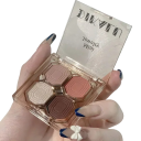 Palete de sombras de olhos brilhantes 4 cores Sombras de olhos brilhantes Sombras de olhos mate Sombras ultra pigmentadas À prova de água Longa duração 2