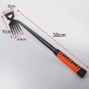 Paletta per la rimozione delle erbacce 38 cm 5 denti acciaio inossidabile nera arancione strumento manuale per giardino rimozione delle erbacce 2