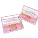Palette de fard à joues scintillante tricolore 3 teintes Fard à joues illuminant longue tenue Ombres à paupières et enlumineur Maquillage 6