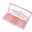 Palette de fard à joues scintillante tricolore 3 teintes Fard à joues illuminant longue tenue Ombres à paupières et enlumineur Maquillage 7