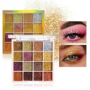 Palette de fards à paupières 16 couleurs Brillance scintillante Effet Glitter Fards à haute pigmentation longue tenue pour un maquillage de soirée et de fête 2
