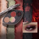 Palette de fards à paupières 4 couleurs Finement moulue sans chute Soft focus finition mate et scintillante Maquillage de luxe longue tenue 1