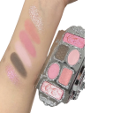 Palette de fards à paupières de luxe Ombres scintillantes 6 couleurs Waterproof 3