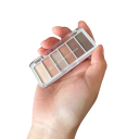 Palette de fards à paupières Fards à paupières scintillants 6 couleurs 8,5 x 3,7 x 1,1 cm 2