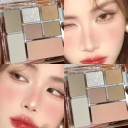 Palette of Shimmering Eyeshadows 7 Colours Shimmering Eyeshadows Matte Eyeshadows Ultra Pigmented Shadows Long-Lasting Waterproof 8