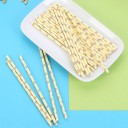 Palhinhas de papel com flores 25 unid 8