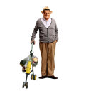 Palica pre seniorov s kolieskami skladacie barle s nastaviteľnou výškou držiaka dĺžka 92–96 cm nosnosť až 15 kg s držiakom na fľašu pre nákup i chôdzu 2