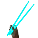 Palillos de batería fluorescentes 41,5×1,4 cm par de palillos de batería iluminados de varios colores resistentes para tocar en baterías y actuaciones musicales 8