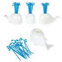 Palitos de espetar com suporte de baleia 12 pcs 2