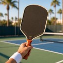 Pálka na pickleball hybridná predĺžená 41,9 x 19 x 1,6 cm Pěnové jadro s dvojitou hustotou Surový karbon Hnedá s oranžovou rukoväťou 6