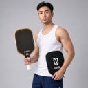 Pálka na pickleball z uhlíkových vláken s krytem 42 x 19 x 1,6 cm Tepelně tvarovaná Tloušťka 16 mm Pro sílu a rotaci 8