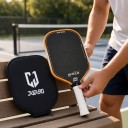 Pálka na pickleball z uhlíkových vláken s krytom 42 x 19 x 1,6 cm Tepelne tvarovaná Tloušťka 16 mm Pre silu a rotáciu 9