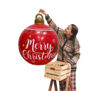 Palla di Natale Gonfiabile 60 x 80 cm Decorazione Esterna Gigante con Motivi Invernali Classici Decorazione Appesa per Festa di Natale 2