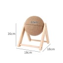 Palla graffiatrice in sisal per gatti 12 cm con supporto a V in legno naturale Graffiatoio di design Allenamento delle unghie Protezione stilosa per i mobili 6
