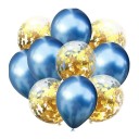 Palloncini metallici con coriandoli 10 pz 3