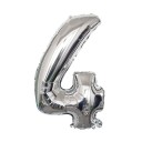 Palloncino argentato per compleanno con numero 80 cm 5