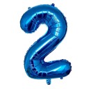 Palloncino blu per compleanno con numero 80 cm 3
