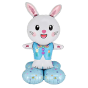 Palloncino in alluminio a forma di coniglio 61 x 112 cm Grande decorazione per feste di compleanno Pasqua o feste per bambini con tema animali 1