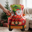 Pallone gonfiabile Santa Claus in auto con albero di Natale 100 x 120 cm Rosso e arancione Decorazione natalizia per la casa e il negozio 2