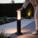 Palo da giardino LED 100 cm Con base per viti 7 W IP65 Impermeabile 85–265 V Alluminio e acrilico Luce calda 3000 K Per ingresso 2