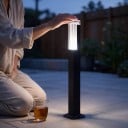 Palo da giardino LED 40 cm Con base a vite 7 W IP65 Impermeabile 85–265 V Alluminio e acrilico Luce bianca 6000 K Per cortili 4