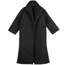 Palton lung de iarnă pentru femei negru 1