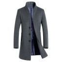 Palton lung și elegant pentru bărbați J977 3