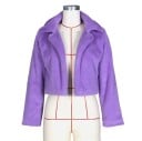 Palton scurt de dama din blana artificiala P1650 3