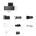 Palubní kamera AZDOME M550 Pro 2CH 4K + 2,5K přední a zadní s GPS, 3,19" IPS displejem, nočním viděním a 64GB kartou, černá 2