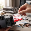 Pamäťová karta CF Compact Flash LEMIWEI 16 GB Digitálna pamäťová karta Biela a červená Do digitálneho fotoaparátu aj čítačky kariet CF 4